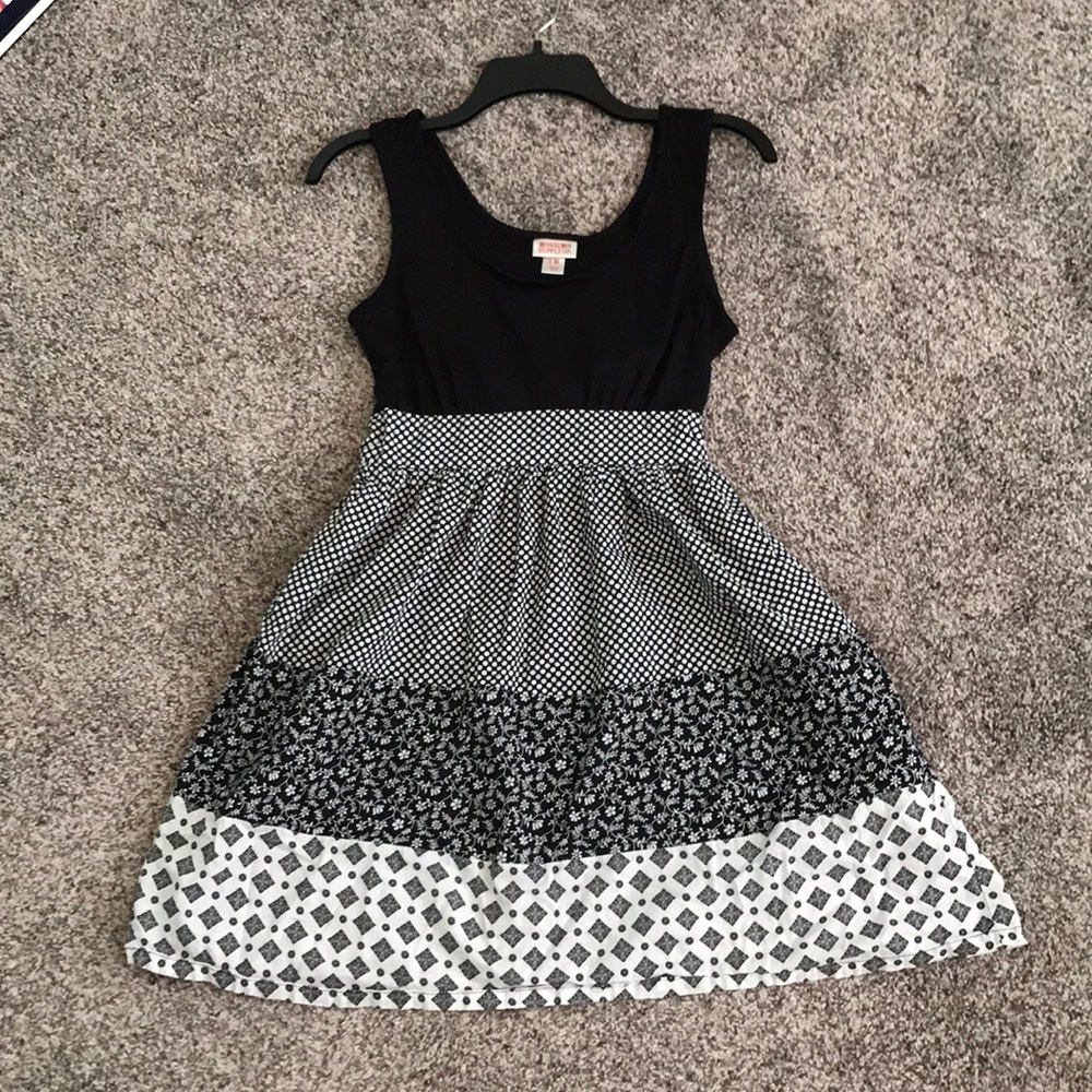 Mossimo Cotton Black And White Print Dress